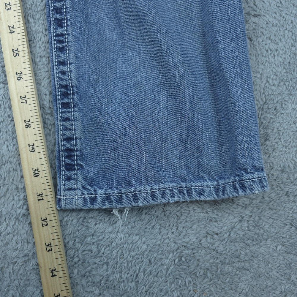 Ariat M4 Coltrane Jeans Mens 32x32 Light Blue Wash Bootcut Distressed - Picture 14 of 16